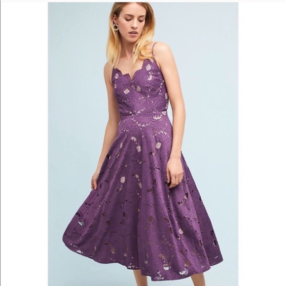 anthropologie purple dress